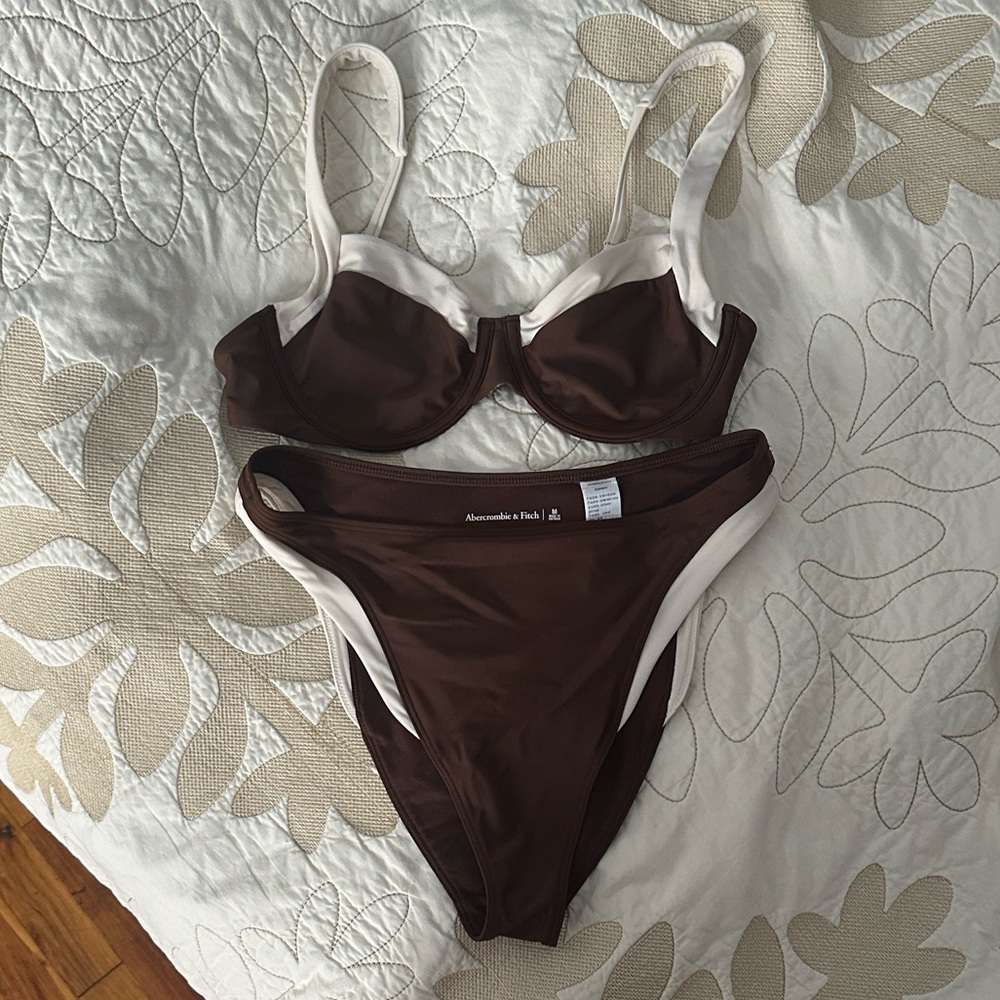 Abercrombie & Fitch Chocolate & White Bikini
